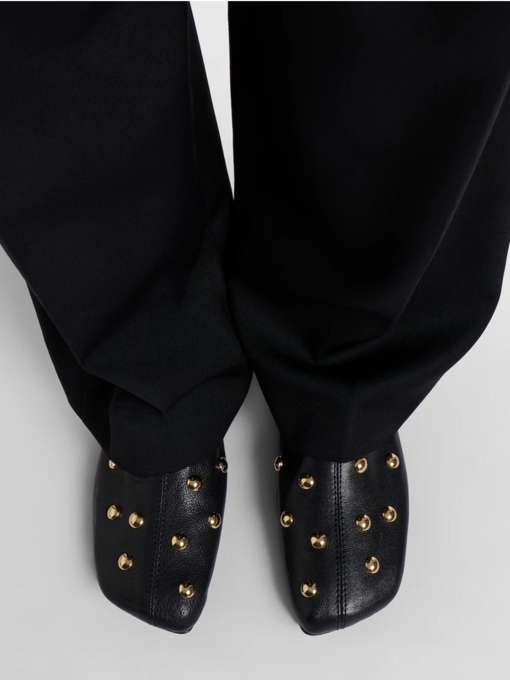 Chloe Rita Leather Studded Slip On Mules